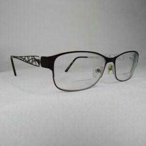 Wittnauer Hazel square brown metal eyeglasses 52 14 135